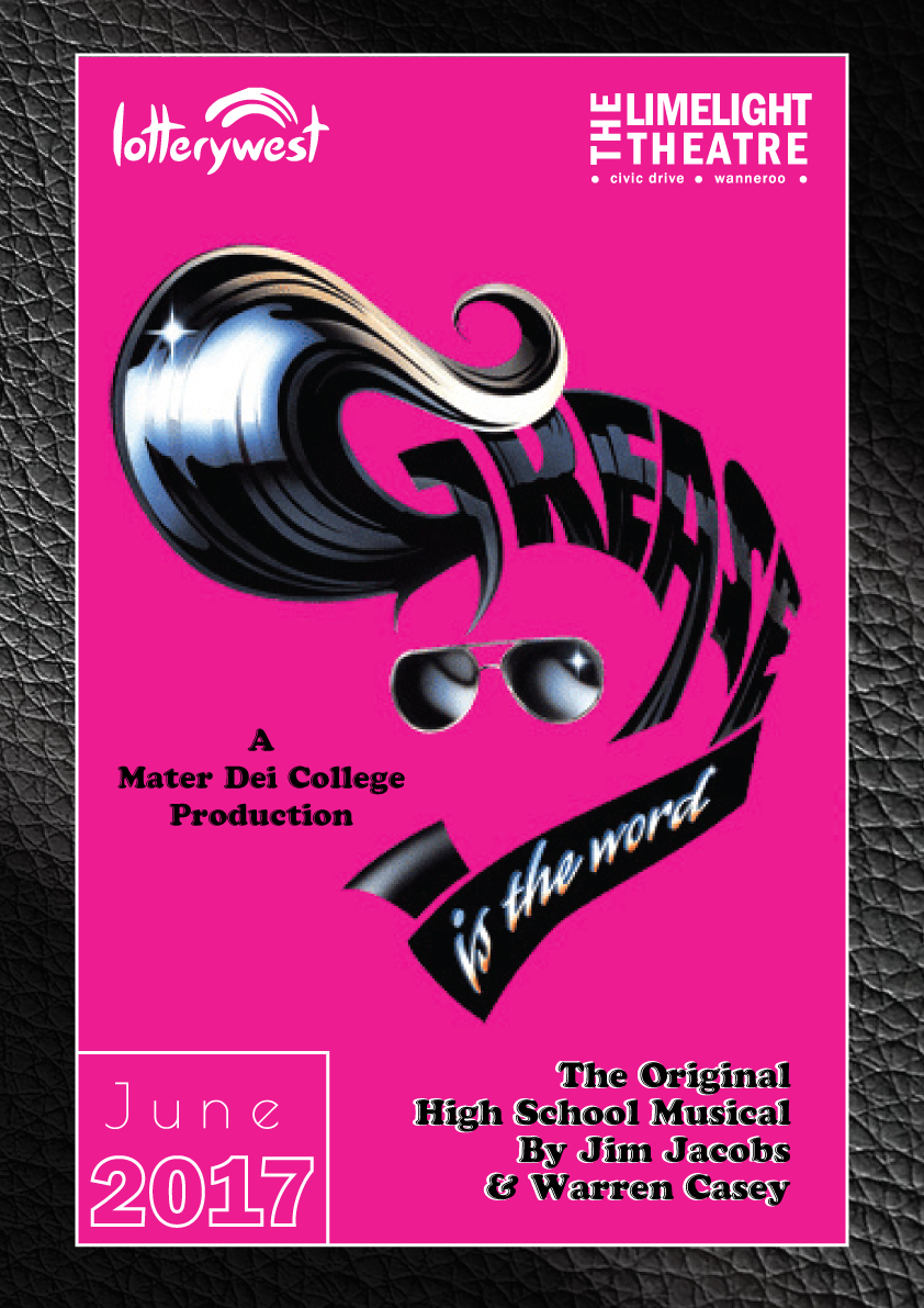 grease on pink poster