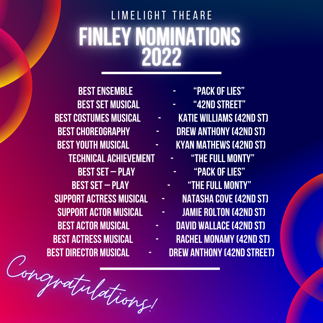 Congratulations to our Finley Award Nominees