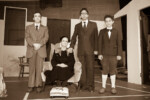 Sepia image of some of the cast from Lost in Yonkers