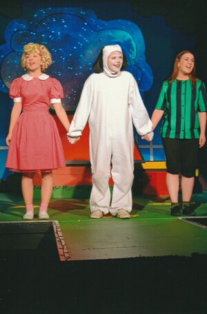 Curtain call with Sally, Snoopy and Peppermint Patty