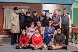 Cast and crew on the set of Pack of Lies